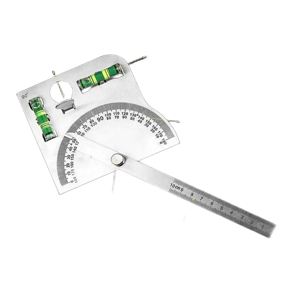 /Adjustable /180 /Degree Stainless Steel Angle Gauge Protractor For For Multi Tool For Woodworking Industrial Measuring Ruler