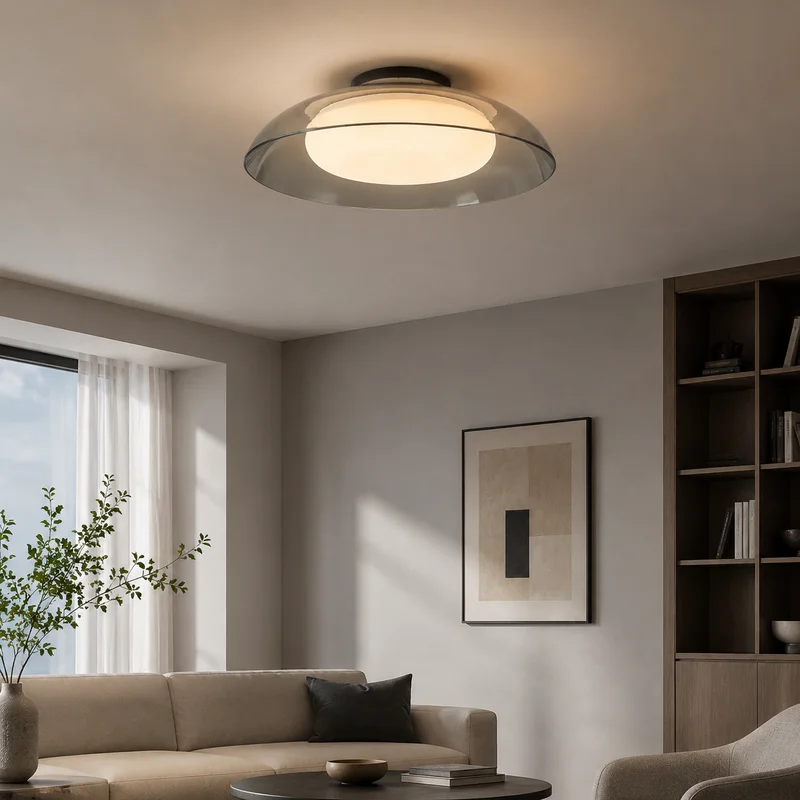 Modern Glass Dome Shade Minimalist Designer Home Decor For Dining Room Pendant Lamp