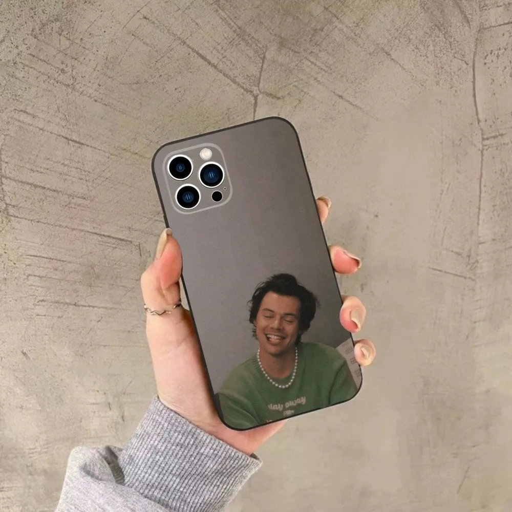 H-harry s-styles telefon esetben számára IPhone 15, 14, 13, 12, 11, Plus, -ért Maximilián, XS, X, XR, Az, Mali, 8, 7 Árverseny szilikon Ágcsernyő fedezze