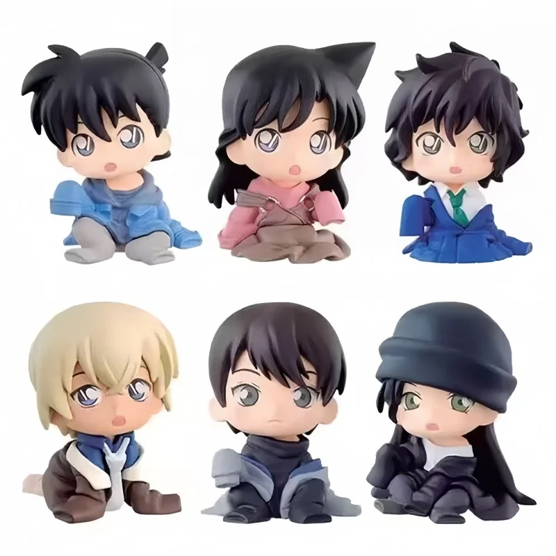 5-10cm Detective-Conan Hand Operated Anime Peripheral Model Desktop Car Ornaments Q Version Doll Conan Edogawa Holiday Gift Toys