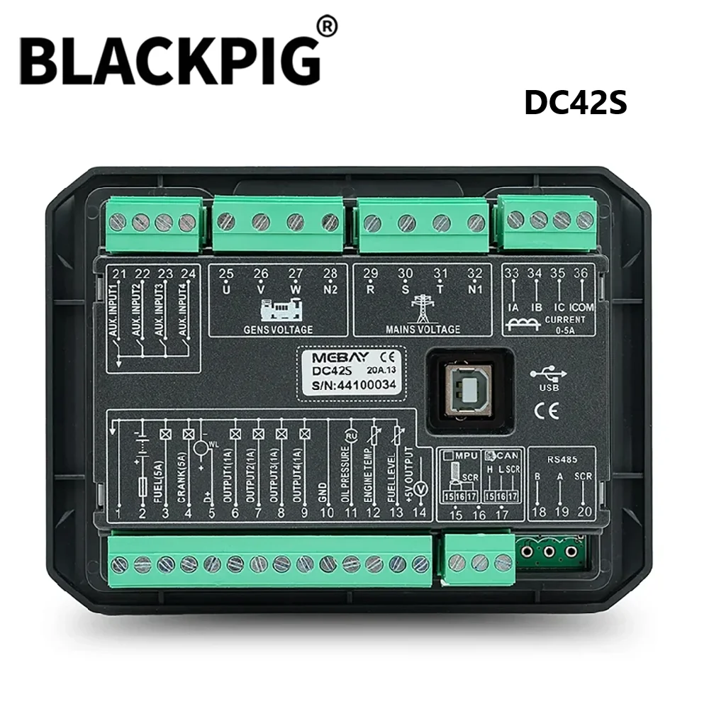 Mebay Generator Controller DC42S DC42SR Replace HGM4020 HGM4010 Diesel Gas Gasolina Generator Engine Control Module