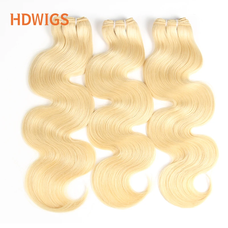 Body Wave Human Hair Bundles Virgin Human Hair Weave for Women High Quality One Donor Hair Extensions Double Drawn Natural 613#