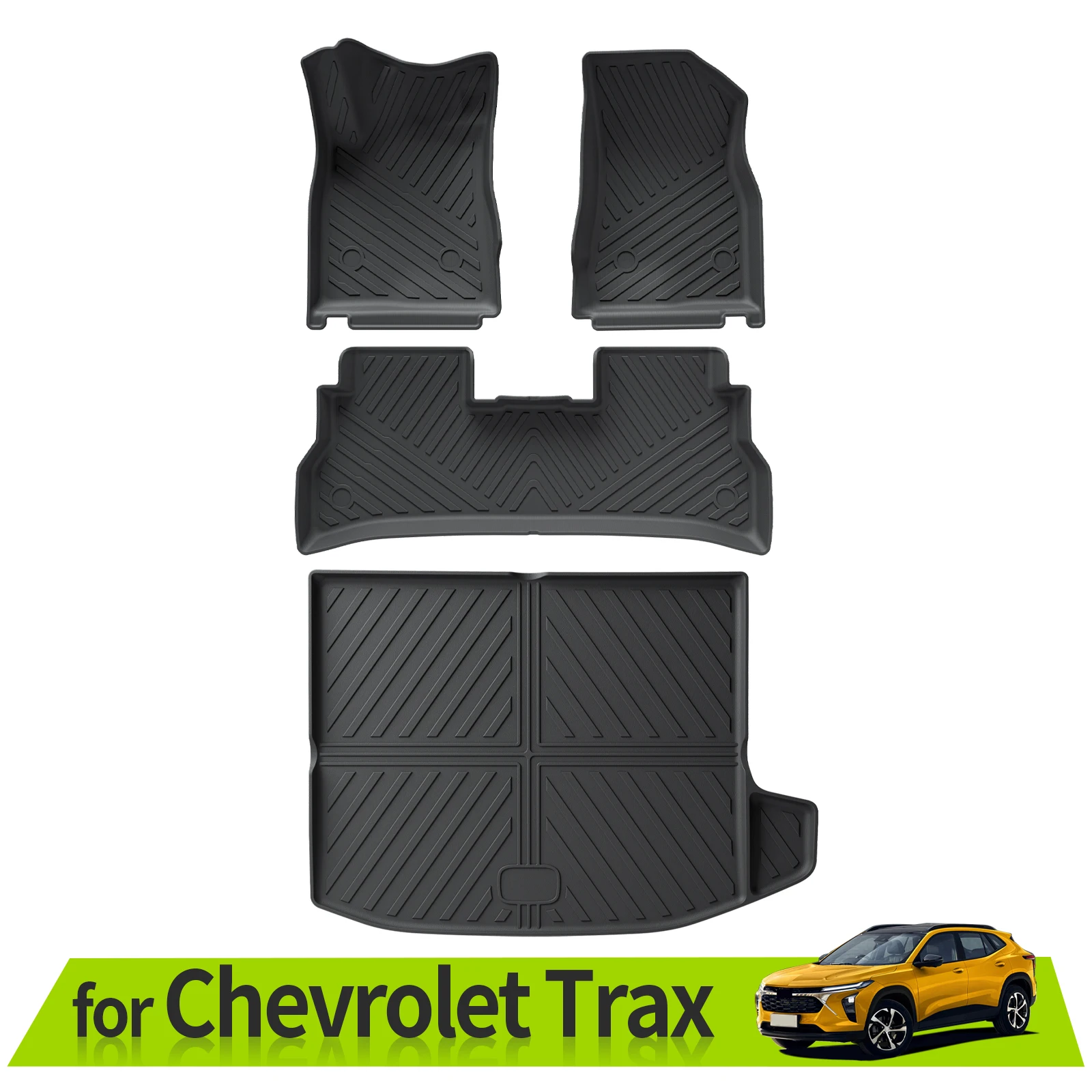 Car Floor Mats Trunk Pad for Chevrolet Trax 2024 Anti-Slip Waterproof Accessories 3D TPE Left Hand Driving