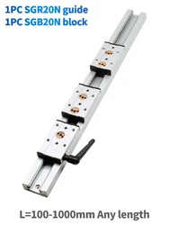 Built-in dual-axis linear guide 47mm SGR20N Roller slide 1set 1 SGB20N block 1 SGR20N guide 3D Printer Part Length 500 600 1000