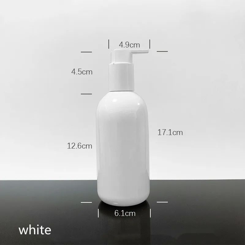 24R 300ml Empty Shampoo Lotion Bottle  PET Bottle with Lotion Pump Hand Sanitizer Body Wash Soap Mousses Liquid Dispenser