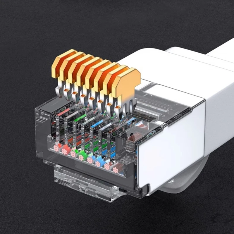 Удлинительный кабель Ethernet CAT7 10 Гбит/с, удлинитель кабеля 90 градусов, прямоугольный RJ45