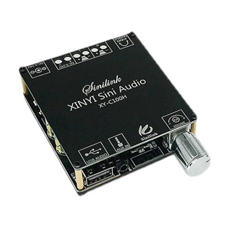 XY-C100H Bluetooth5.0 Digital Amplifier Board TPA3116D2 100W+100W 2-Channel HIFI Version 2.0 Stereo Audio Module DC5-26V