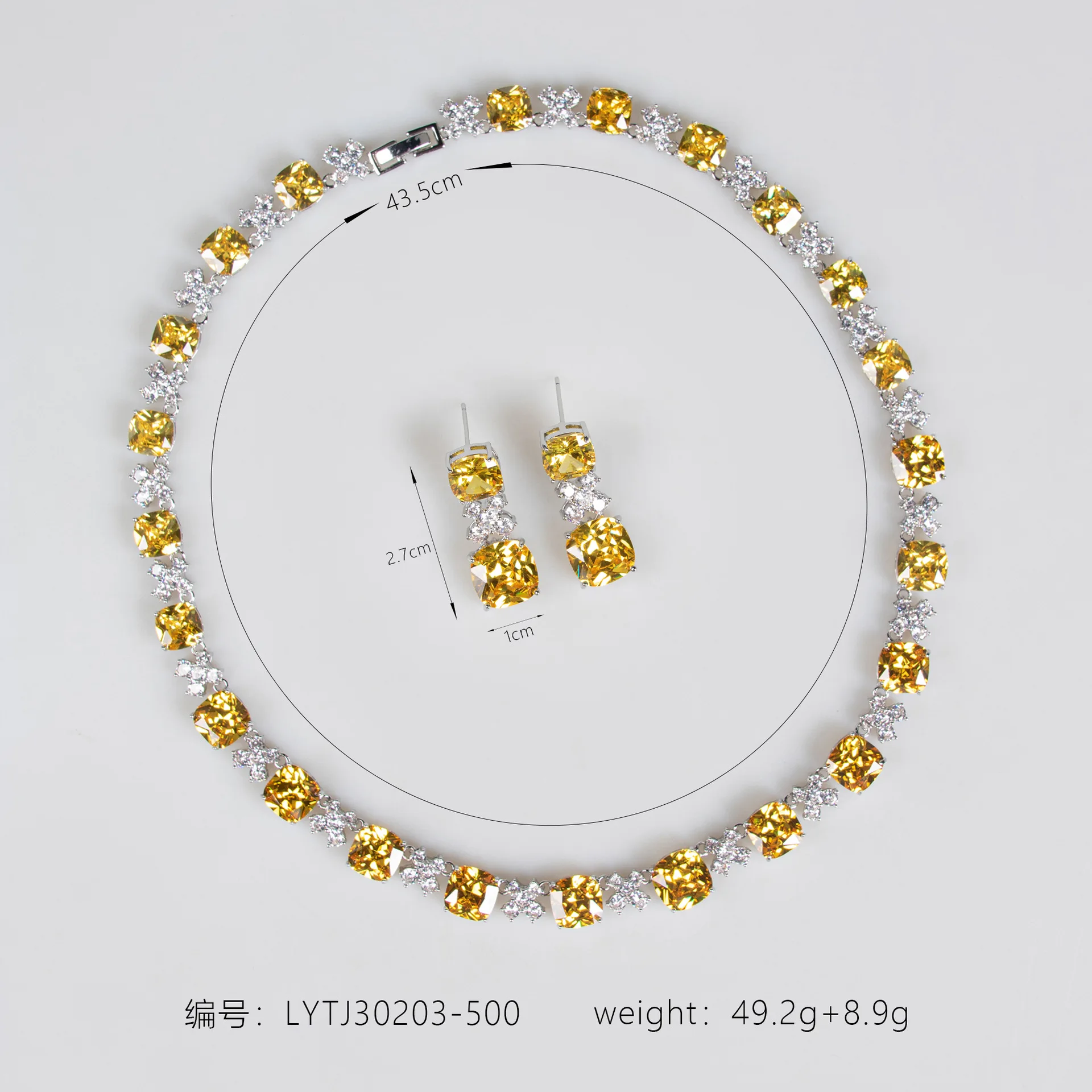 AETEEY Women Zircon Jewelry Set Necklace Earrings New Design High End Elegant Daily Wedding Accessories