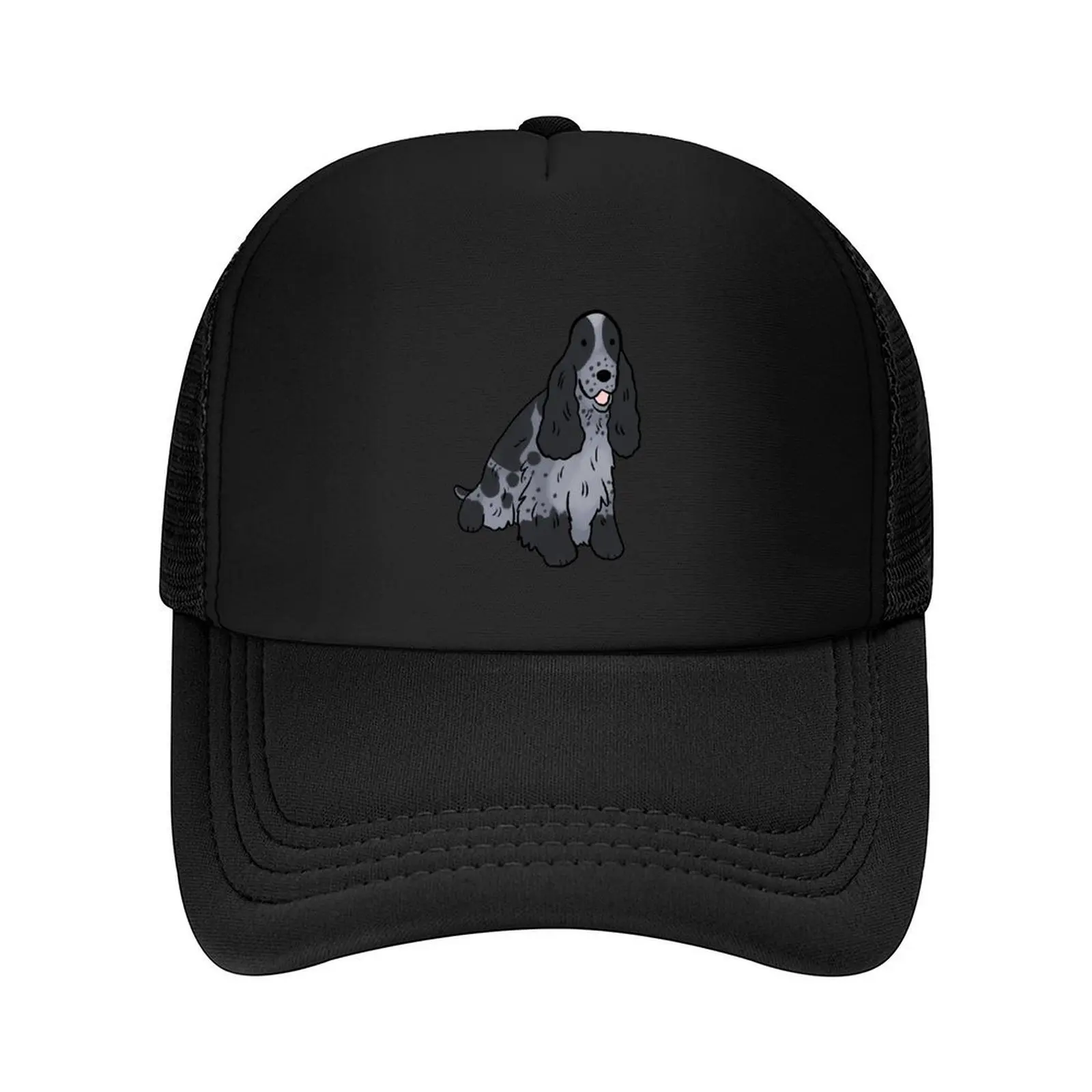 

Spaniel english cocker dog cute illustration Baseball Cap Beach Outing Trucker Hat designer cap Vintage Girl Men's