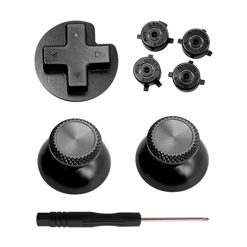 Varas de metal polegar para nintendo switch pro controlador de metal substituição abxy gatilho botões para interruptor pro