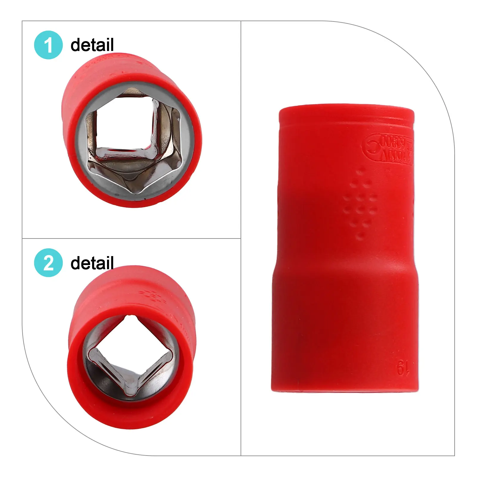 Prevenção de choque elétrico para uso industrial 3/8 catraca cabeça conector material de isolamento tpe para trabalho elétrico