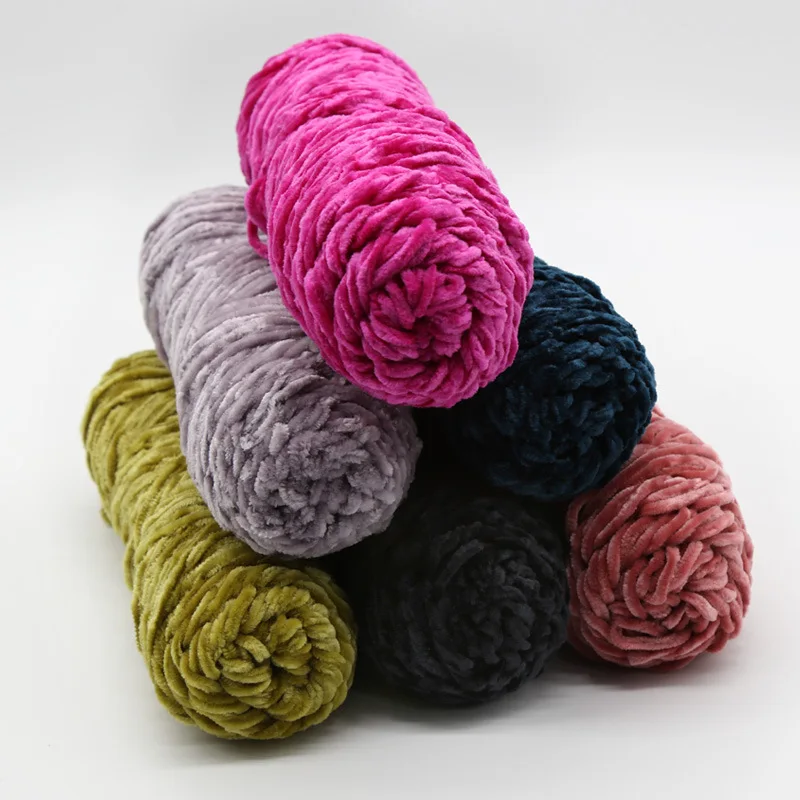 100G Chenille Velvet Crochet Yarn Thick Wool For Knitting With Hands Accessories Cotton Thread For Knitting Baby Sweater Scarf