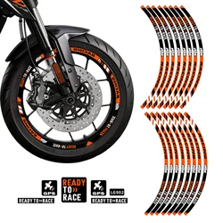 Pegatinas reflectantes para rueda de motocicleta, calcomanías de tiras de llanta de 17 pulgadas, accesorios de cubo para KTM R2R Duke Ready To Race 250, 690, 790, 890, RC390