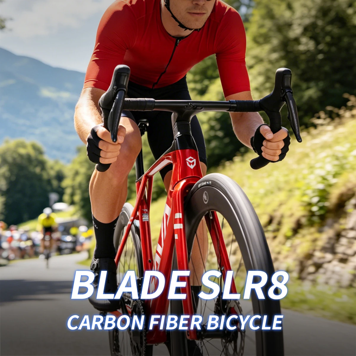 SAVA New Blade SLR8 Carbon Fiber Road Bike, 700C Adult DI2 Bike with SHIMANO ULTEGRA Di2 R8170 Components High-End Race Bike view 2