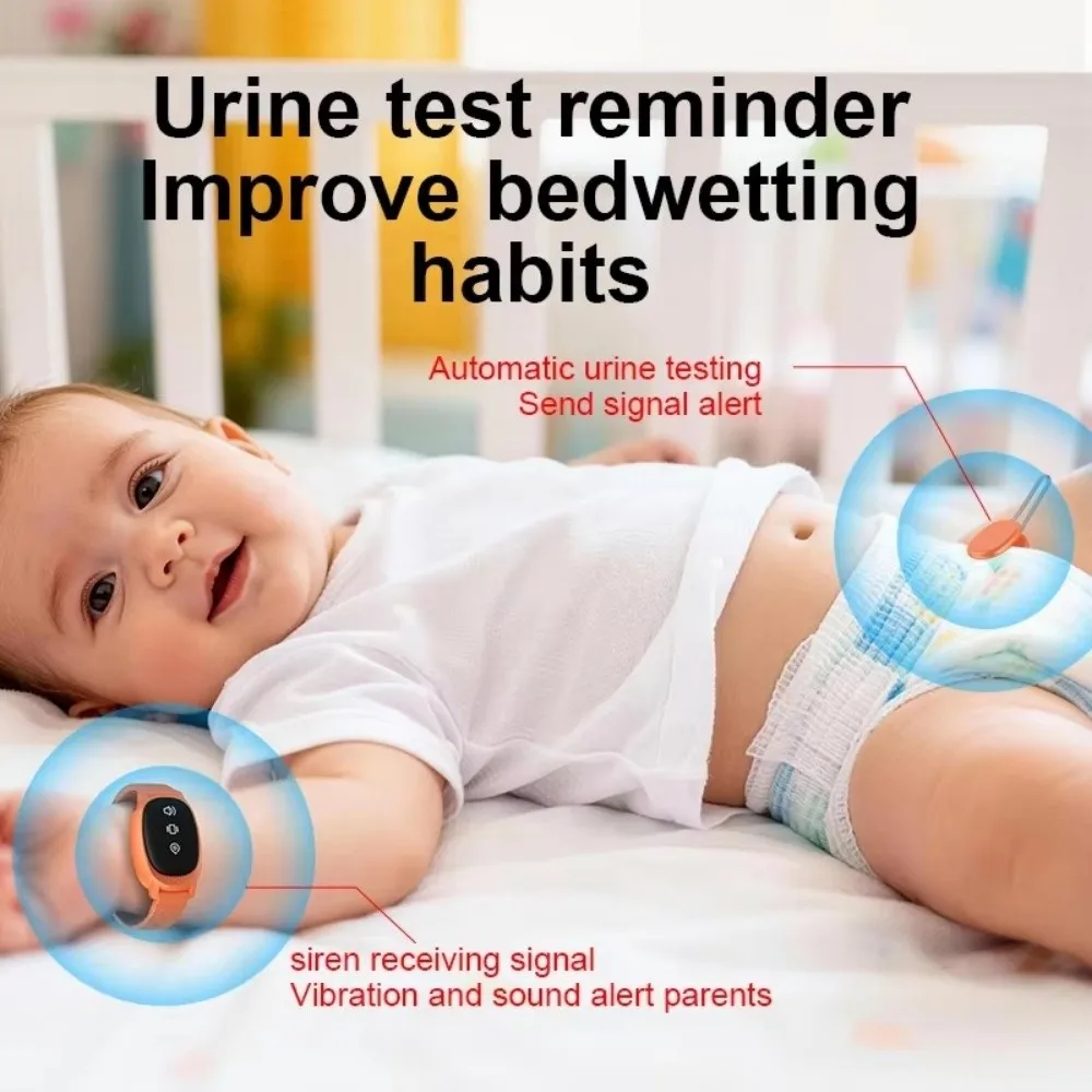 Wireless Bedwetting Alarm Portable Hand Worn Urine Moisture Alarm USB Rechargeable Wearable Vibrating Reminder Device Baby
