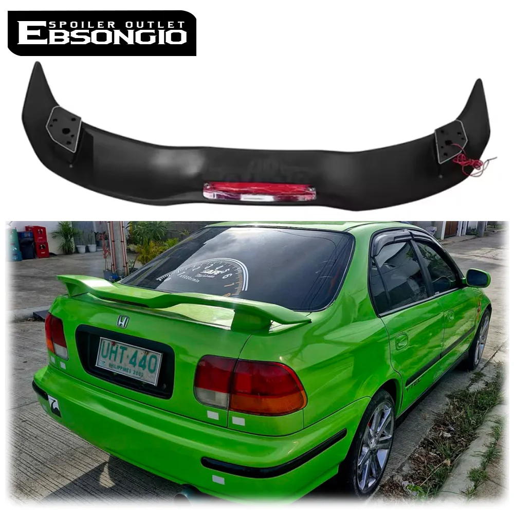 Alerón trasero ABS de alta calidad para Honda Civic 1996 1997 1998 1999 2000, negro brillante u otro color, kit de carrocería