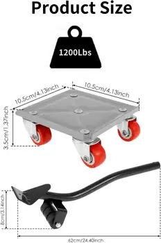 附輪家具搬運車 便攜式四輪家具平板車 家具搬運工具,附360°旋轉橡膠輪 10 最佳銷售 搬家家具幫手 - №1
