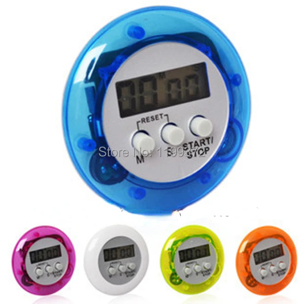 New digital kitchen timer Kitchen helper Mini LCD Screen Kitchen Count Down Clip Timer Alarm 5 Colors