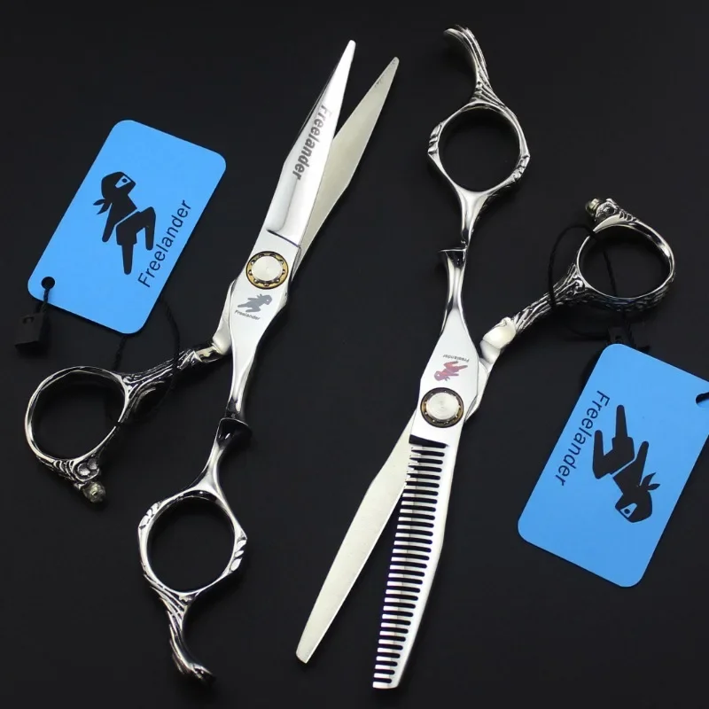 professional Damascus 6 '' hair scissors hair cutting scissor barber tools haircut thinning shears set hairdressing scissors