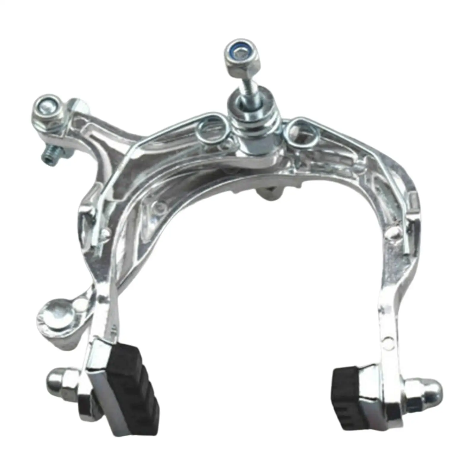 Road Bike Brake Caliper Side Pull Long Reach Arm Bicycle Caliper Brake Dual Pivots Aluminum Alloy 75-94mm Silver for Road Bike