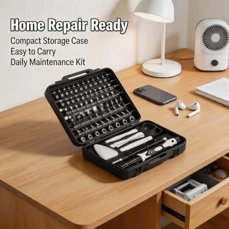 Image of 115-in-1 Multifunktionales Präzisions-Magnetschraubendreher-Set Uhren Laptop Handy Reparatur-Werkzeugset Schraubendreher-Set Handwerkzeuge