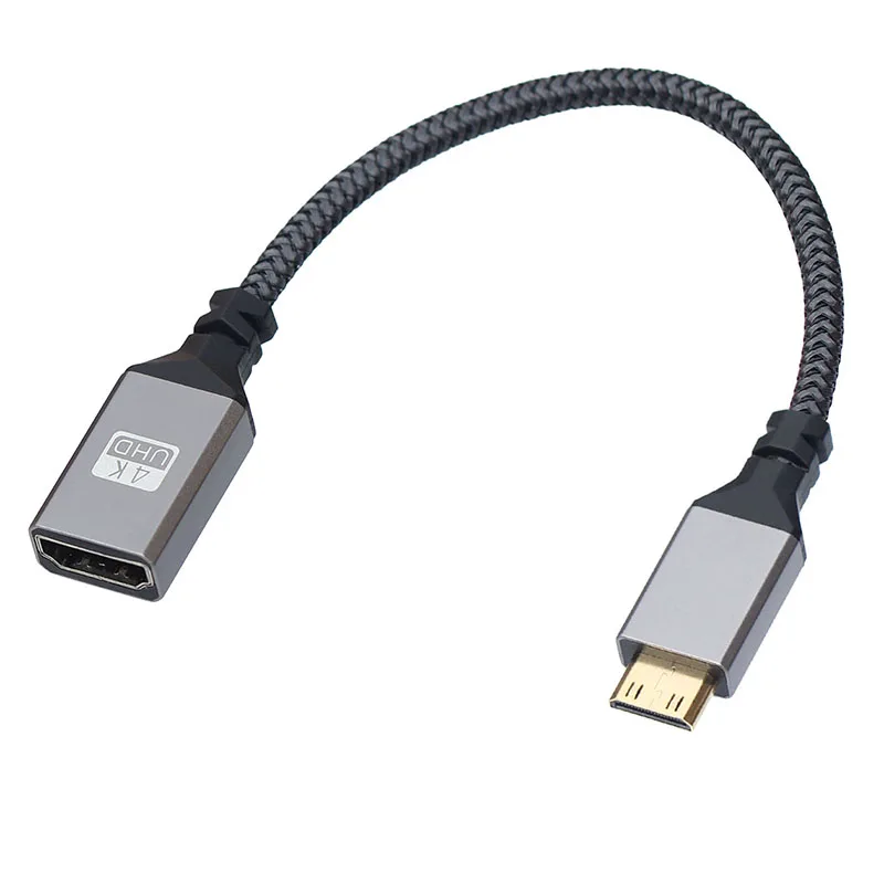 20cm  Mini HD C Type Male to HD A Female Adapter Cable V2.0 4K for Camera Laptop PC