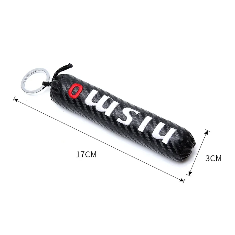 For Nissan Nismo Emblem Qashaqai Sylphy Juke Leaf Note Titan Altima Xterra Sentra Car Accessories Keychain Carbon Fiber Styling