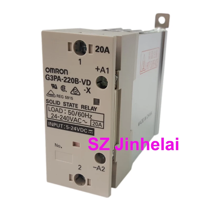 Authentic Original Omron G3PA-220B-VD-X Guide rail type Solid State Relay 20A 5-24VDC