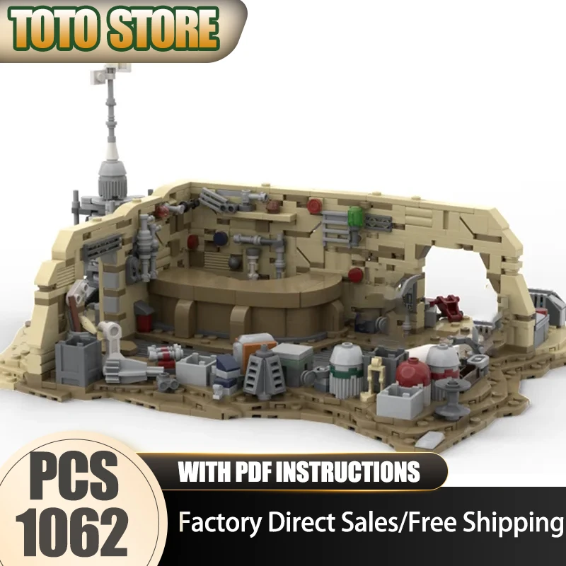 

Популярная звездная модель фильма Moc, строительные блоки, модель базовой мастерской, технология, подарок, сборка своими руками, праздничные наборы, игрушки