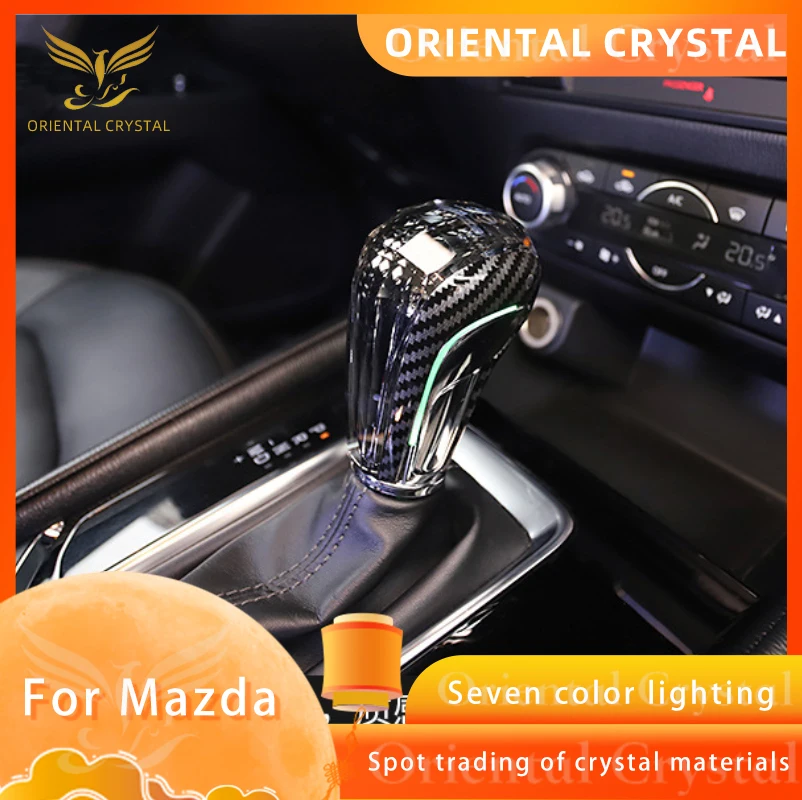 Crystal Gear Shift Knob For Mazda 2 3 Atenza Axela CX-5 CX-40 CX-30 CX-8 Car Modified Gearbox Shifter Handle With LED Light