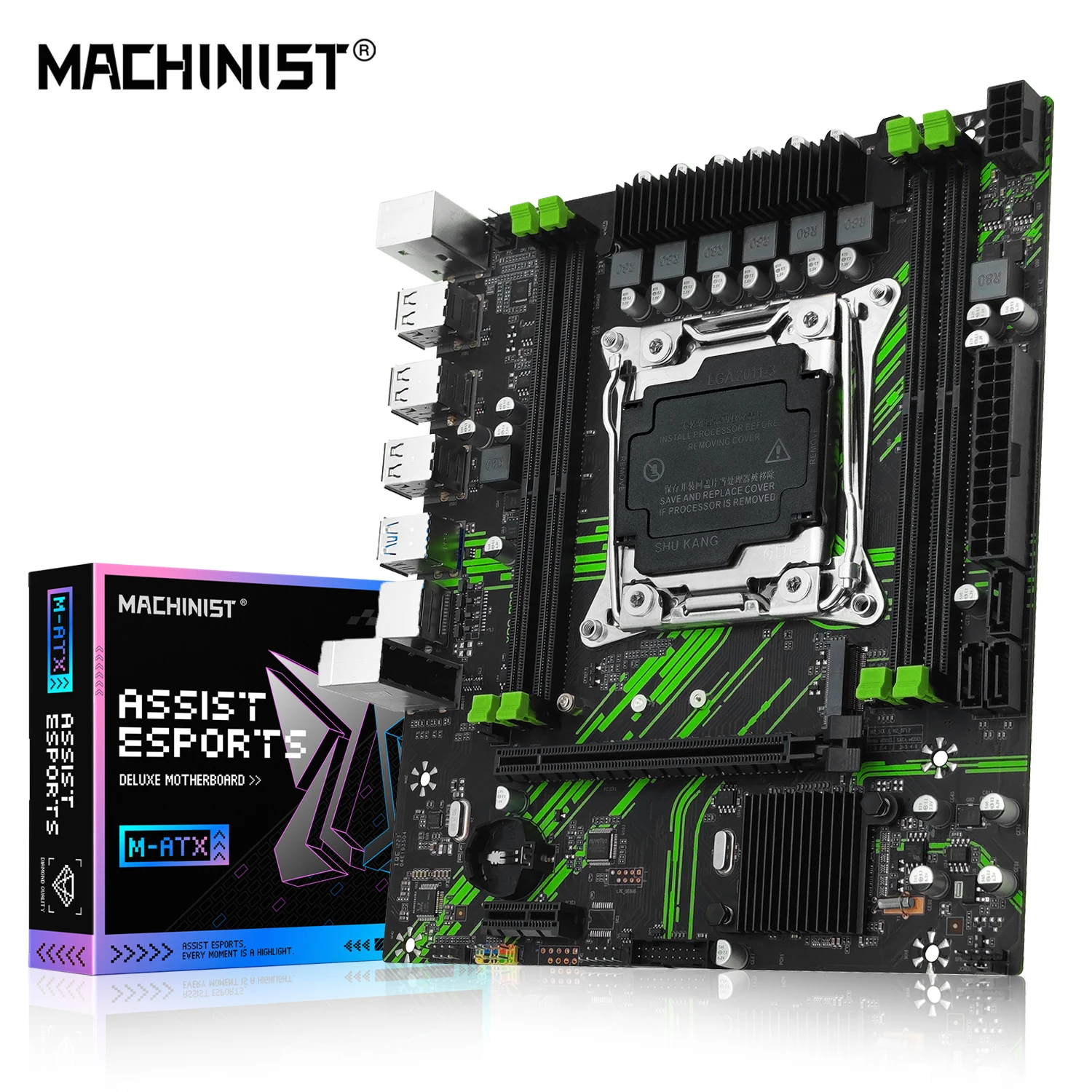 MACHINIST X99 PR9 X99 Motherboard Support LGA 2011-3 Intel Xeon E5 V3&V4 CPU DDR4 RAM SATA/NVME M.2 Slot