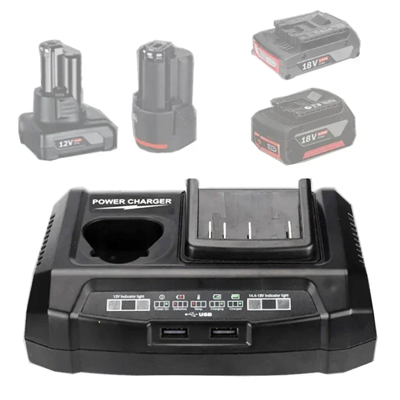 For Bosch 10.8V 12V 14.4V 18V GAX1218V Lithium Battery Charger BAT618 BAT614 BAT411 BAT412 BAT412A AL1115CV GAL1860 GAL18V-40