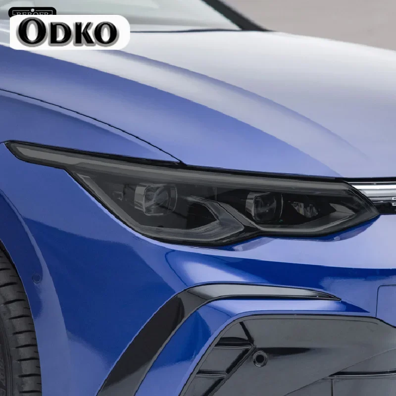 

Car Headlight Protective Tint Film Smoke Black Transparent TPU Sticker For Volkswagen VW Golf 8 MK8 R Line GTI 2020 2021