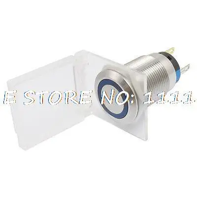 

AC 250V 3A 220V Blue Lamp Locking Waterproof Stainless Push Button Switch