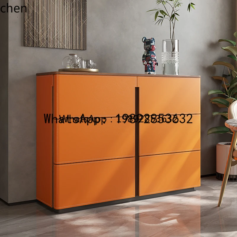 solid wood porch partition cabinet living room six buckets storage bedroom bedside high TV cabinet
