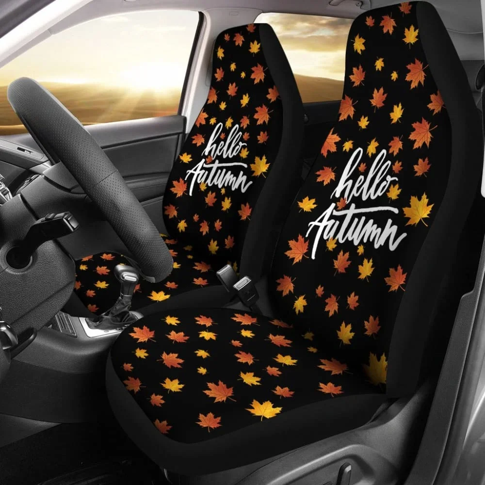 Hello Autumn Car Seat Covers 210205,Pack of 2 Universal Front Seat Protective Cover