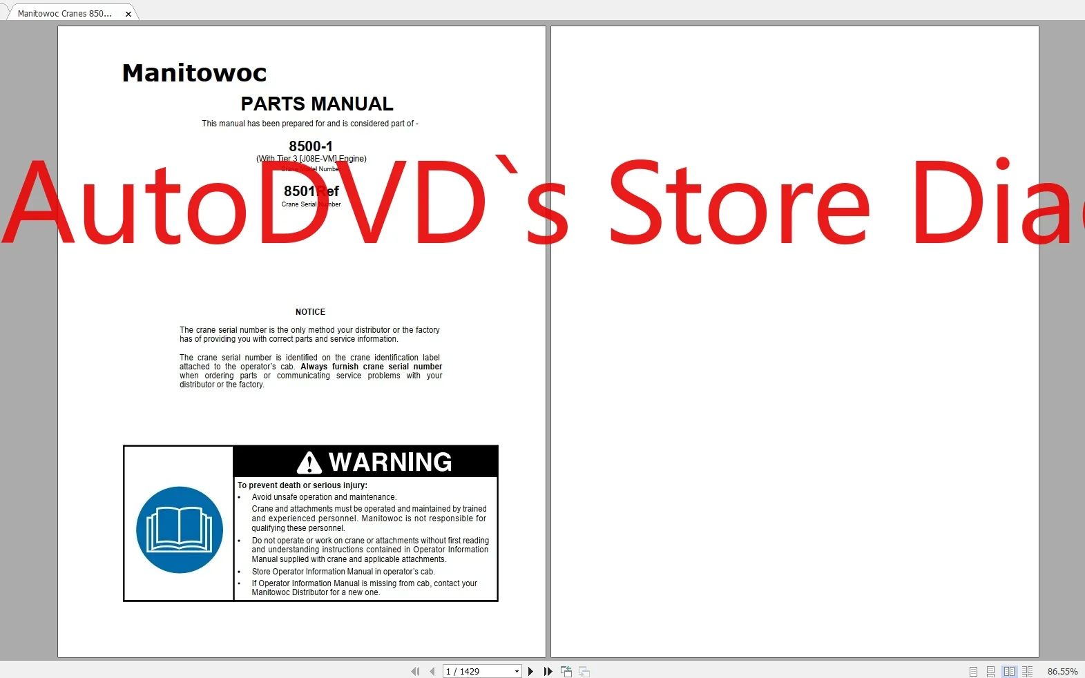 

AutoDVD Manitowoc Grove Cranes Все модели Обновлено 2021 [12.2020] Каталог запасных частей PDF DVD
