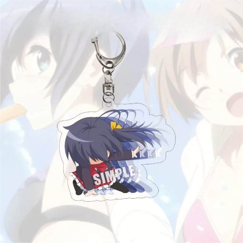 Takanashi Rikka Popular Anime Sandwich Acrylic Keychain Bag Pendant Two-dimensional Peripheral Cute Anime Keychain Collection