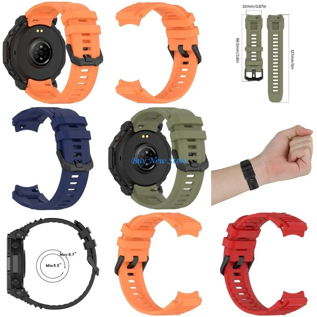 

20CE Flexible Silicone Replacement Band Universal Fit Stylish Accessory for Watches