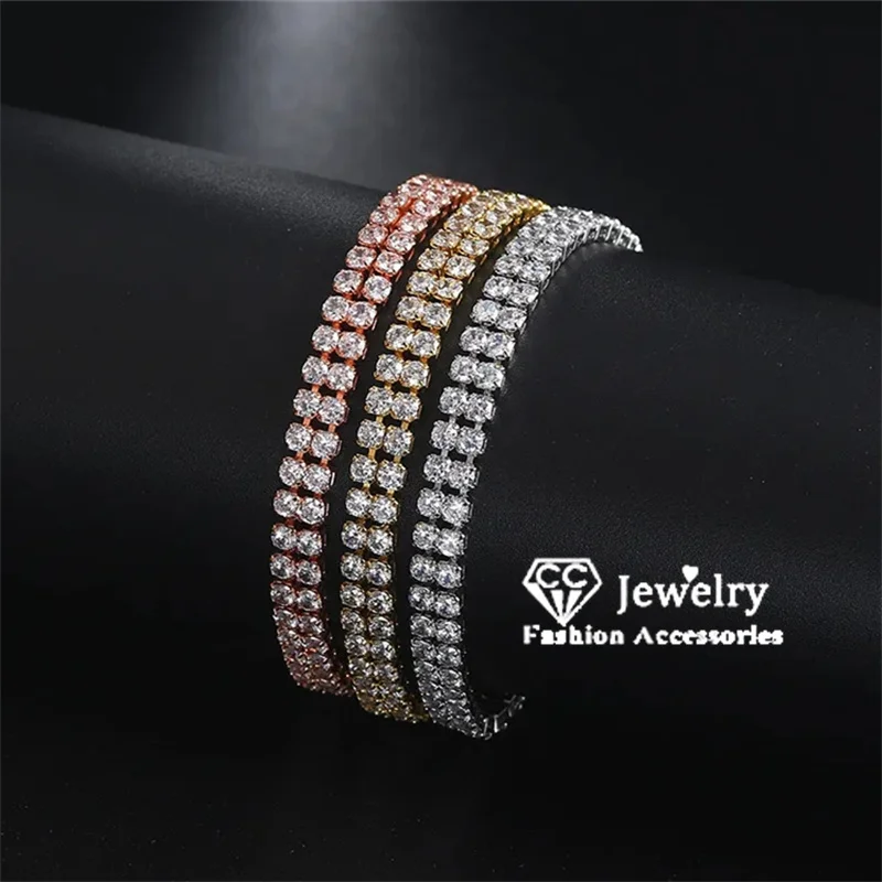 CC Charm Bracelets For Women and Men Adjustable Size White Cubic Zircon Stone Fashion Accessories Jewelry Unisex Bangle CCB002