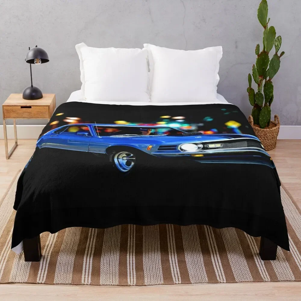 1970 Mach 1 Mustang Throw Blanket Flannels Summer Beddings Flannel Sleeping Bag Blankets