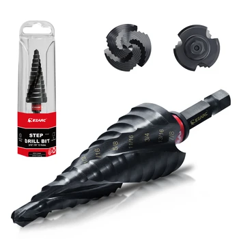 Ezarc-Stufen bohrer für Metall, 1/2 ''-1/2'' Spiralflöten-Stufen bohrer 1-tlg., verschleiß fest, altin beschichtet für die Metall bearbeitung
