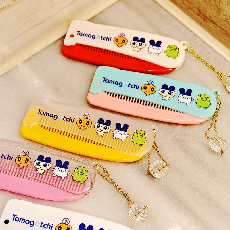 

Tamagotchi Portable Folding Comb Bangs Comb Pendant Glitter Portable Comb Decoration Gift