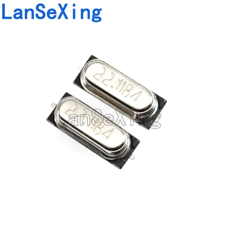 Chip mounted crystal oscillator 22.1184 49SMD passive crystal oscillator 22.1184 22 quartz clock oscillator 2 pins