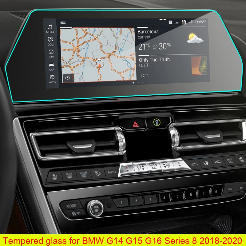 Tempered glass protective film For BMW 8 Series 840i M850i M8 Alpina B8 xDrive 2020-2021 Car GPS navigation screen Interior