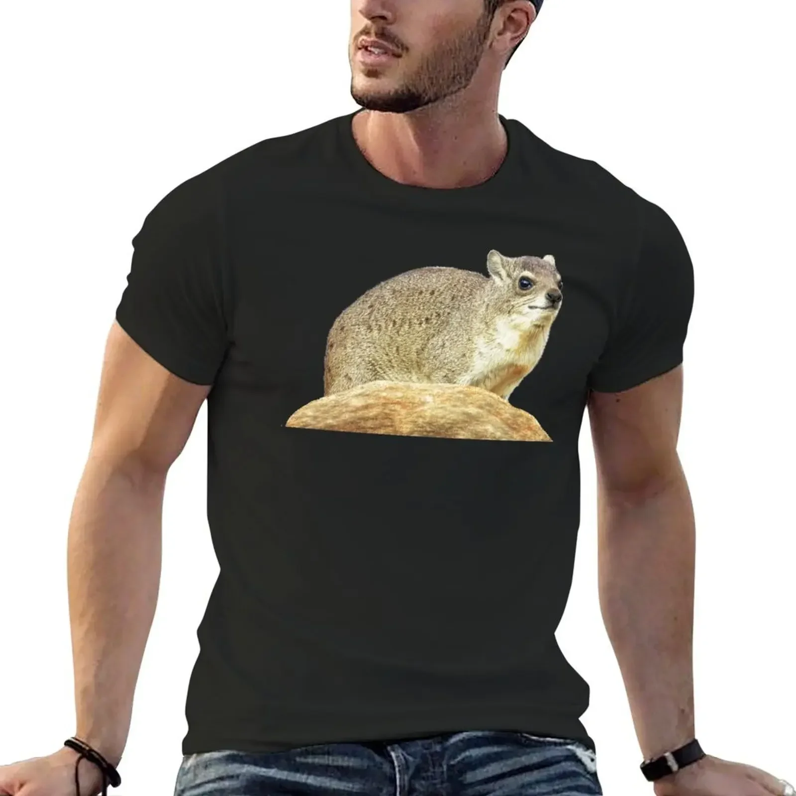 

Rock hyrax - desert hyrax - rock badger in Kenya / Africa T-Shirt blanks kawaii clothes heavyweights clothes for men