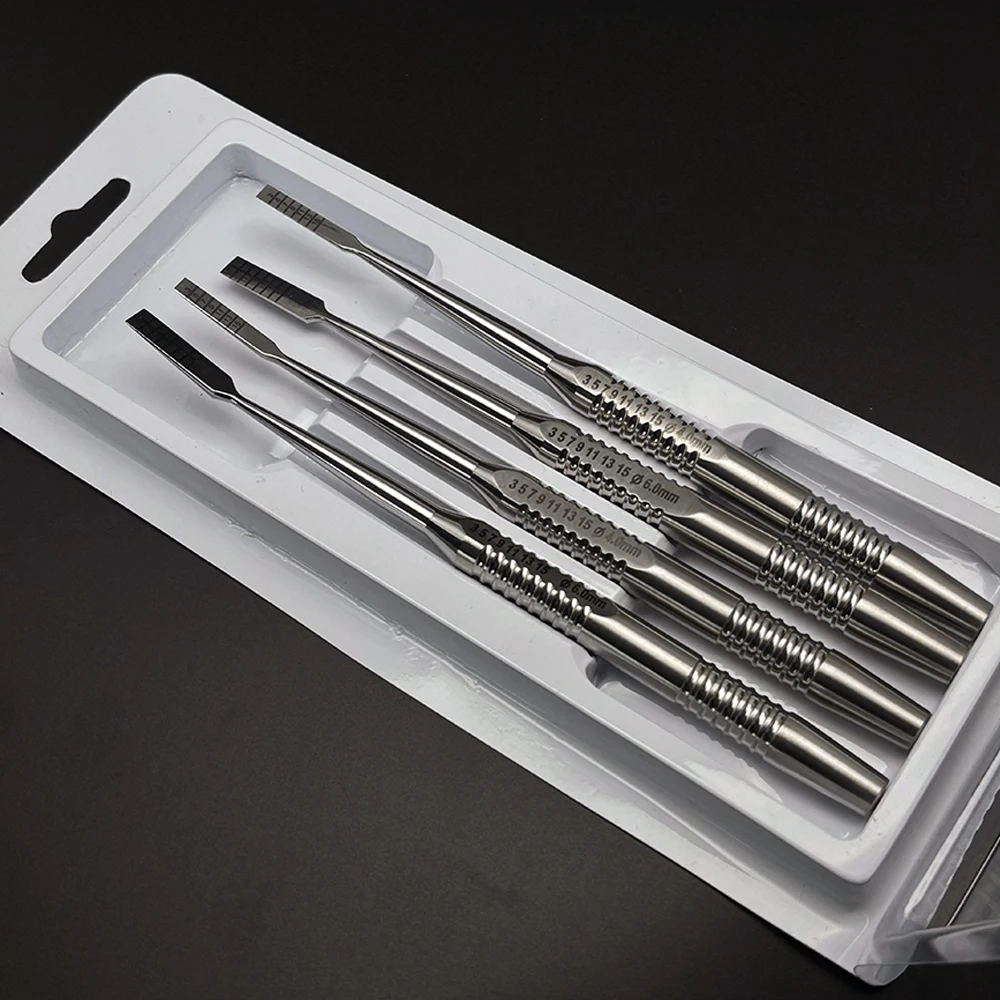 4Pcs/Set Dental Implant Ochsenbein Chisel Tooth Bone Knife Bone Split Grafting Luxating Root Tooth Elevator