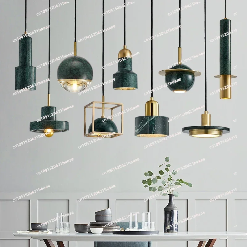Suitable for simple and creative bedside bar marble pendant lights