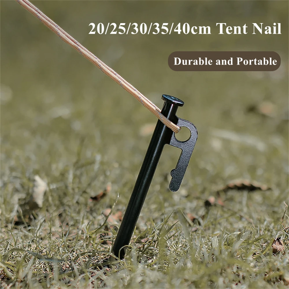 

4PCS 20/25/30/40/CM Tent Nail Durable High Strength Steel Tent Pegs Ground Stakes for Camping Outdoor Traveling Tent Accessories