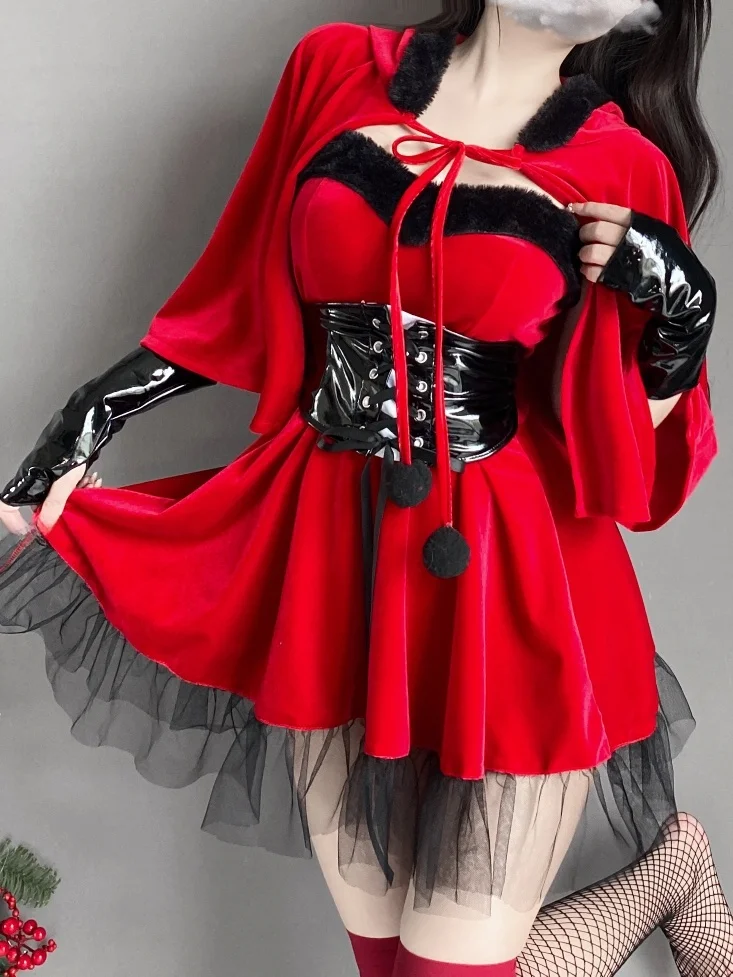 Sexy loween Performance Costume for Women Bar Girl up Stage Performance Outfit Cisas Set BJ Collar Polyester Material